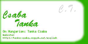 csaba tanka business card